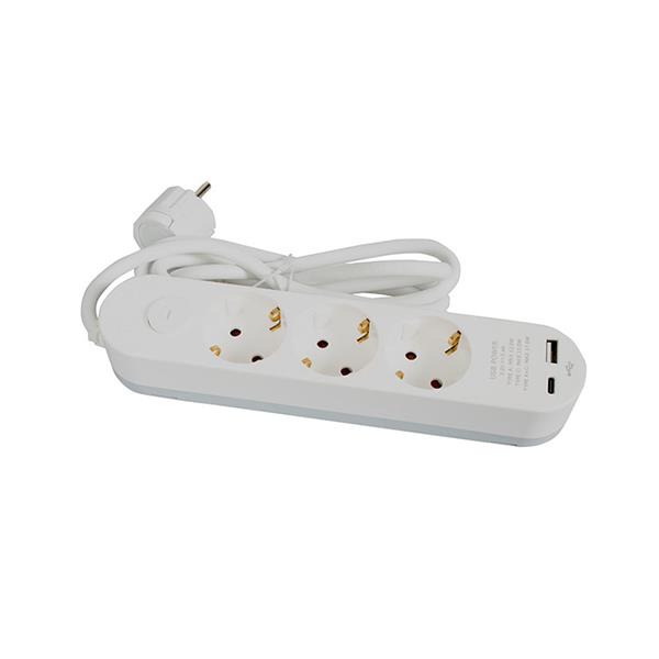 Base enchufe m&uacute;ltiple +2 USB DUOLEC