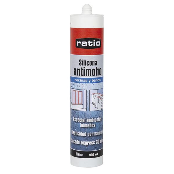Silicona antimoho RATIO cocinas y ba&ntilde;os.