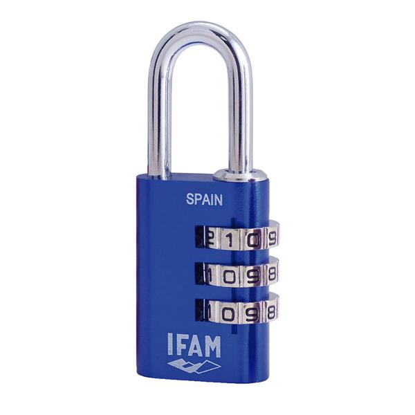 CANDADO ALUM. COMBINACION AZUL 30mm