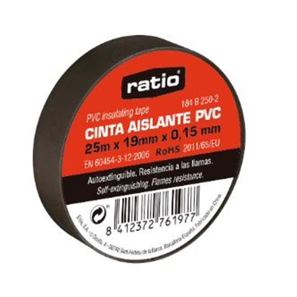CINTA AISLANTE 19X33M NEGRA  0,15MM