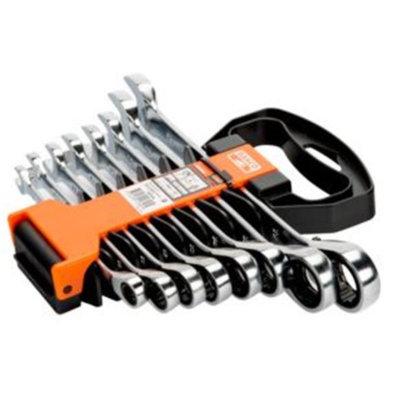BAHCO JGO LLAVE COMBINADA CARRACA 8 A 19 8 PZA