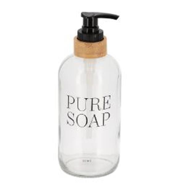 Dosificador jabon transparente. 500 ml.