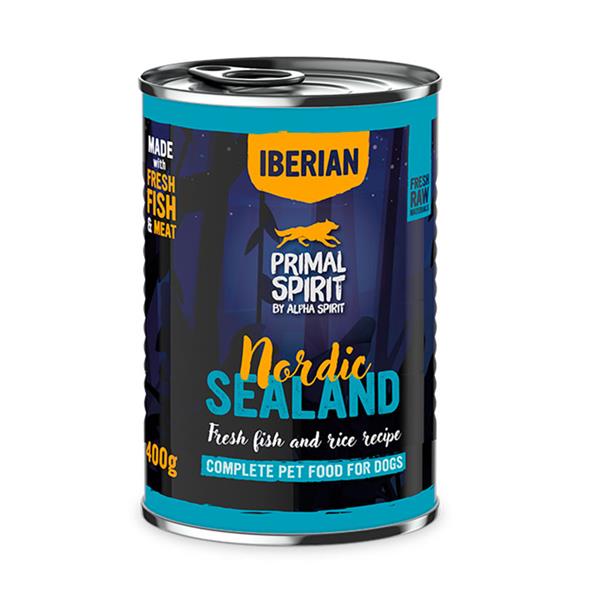 Comida humeda para perros ALPHA SPIRIT Wild Forest 400gr. Pescado y ce