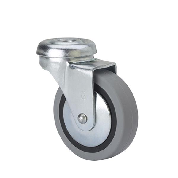 RUEDA GOMA GRIS AGUJERO "B"