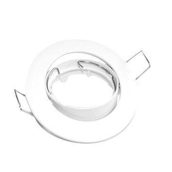 ARO CIRCULAR BASCULANTE BLANCO CON PORTALAMOARAS GU10