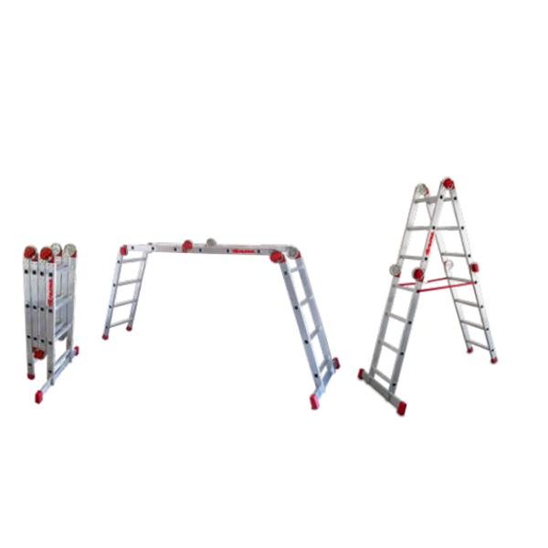 ESCALERA ARTICULADA MULTIUSOS SÚPER PROFESIONAL EN ALUMINIO CON 14 PELDAÑOS