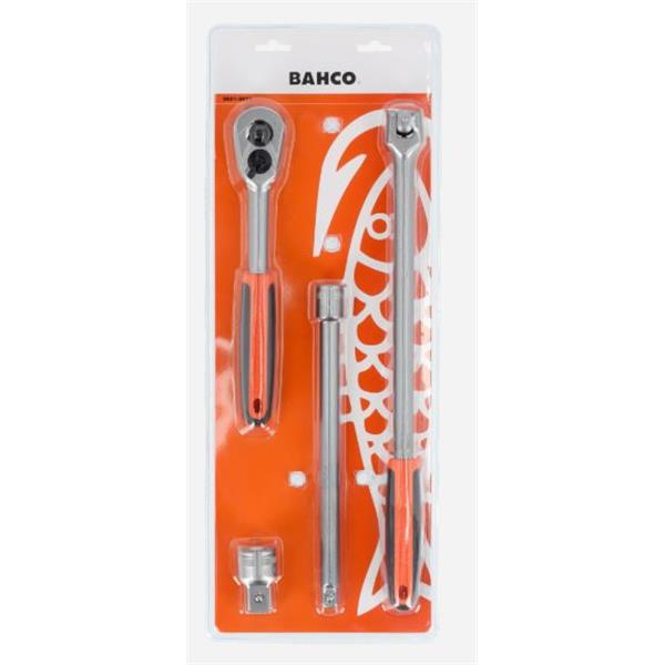 BAHCO JUEGO 4 ACCESORIOS CARRACA 1/2"