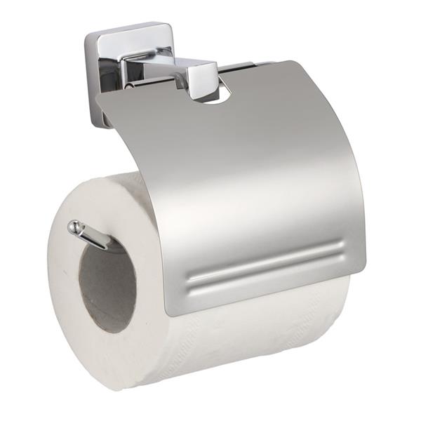 Acc. ba&ntilde;o Lucca. Portarrollo ba&ntilde;o cinc cromado. Doble fijaci