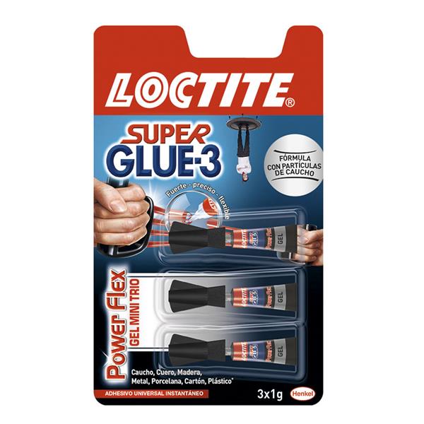 ADHESIVO SUPER GLUE-3 MINI TRIO SUPER FLEX 3x1gr.