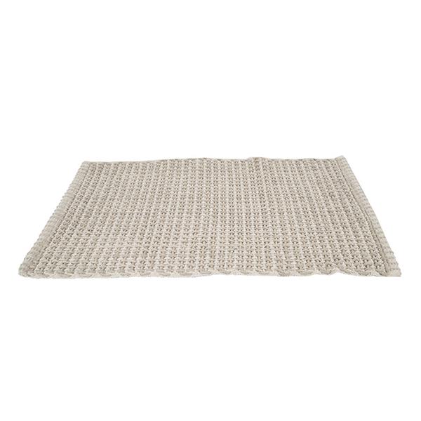Alfombra algodon trenzado 50x90 cm. color topo