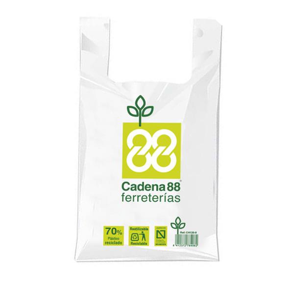 BOLSA CAMISETA RECICLADAS 70% C88 48X60CM
