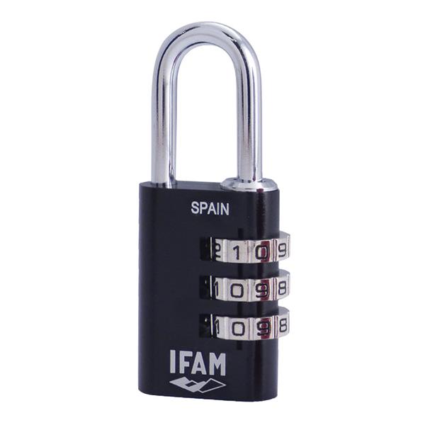 IFAM CANDADO ALUMINIO COMBINACION  NEGRO. 30 MM.