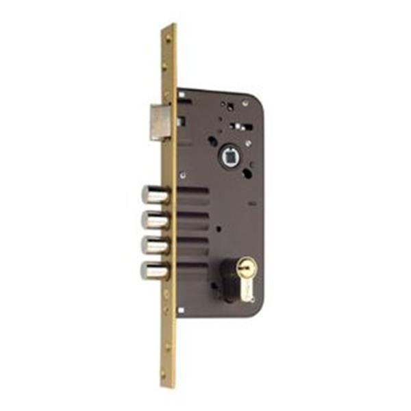 CERRADURA 8912 CILINDRO SEGURIDAD HS6 NIQUELADO 90 mm. ENTRADA 60mm.
