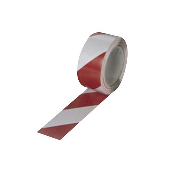 CINTA SE&Ntilde;ALIZACION ADHESIVA BLANCA/ROJA 50mm x 33m