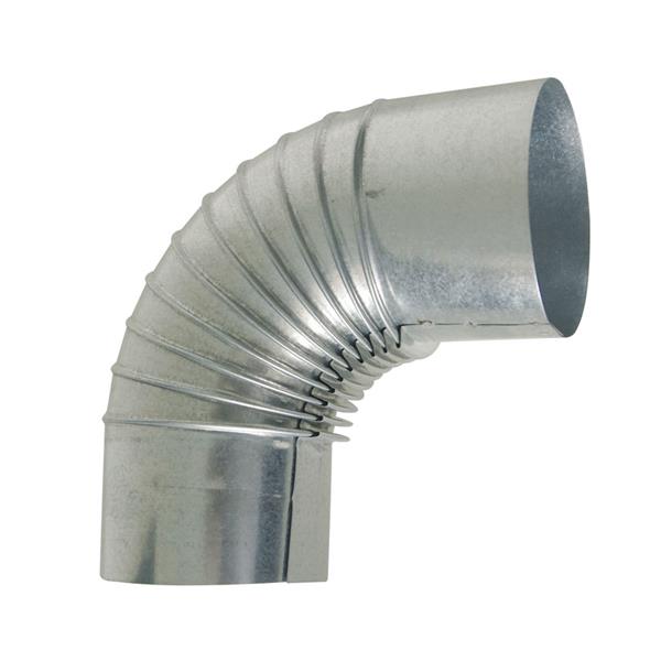 CODO 90&ordm; RIZADO ESTUFA GALVANIZADO &Oslash;110mm