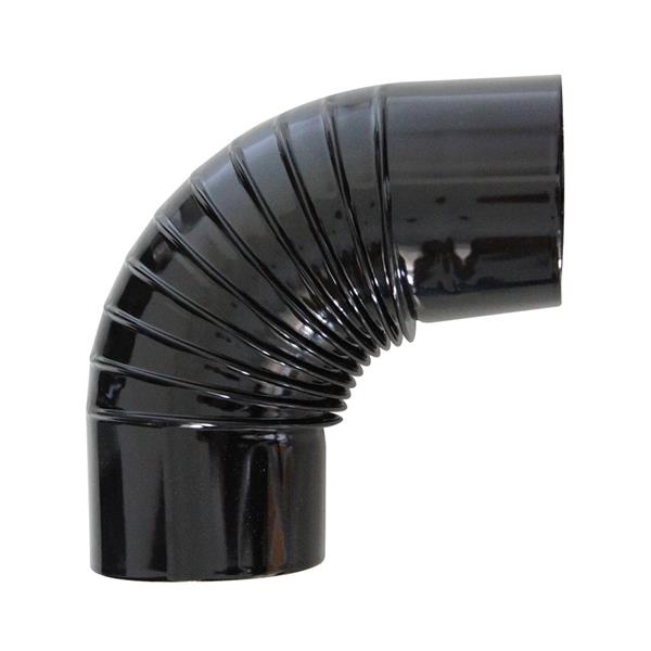CODO ESTUFA VITRIF. NEGRO  90&ordm; &Oslash; 11
