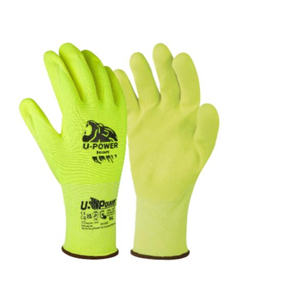 Guante UG00005 nylon spandex con recubrimiento nitrilo verde/neg T/10