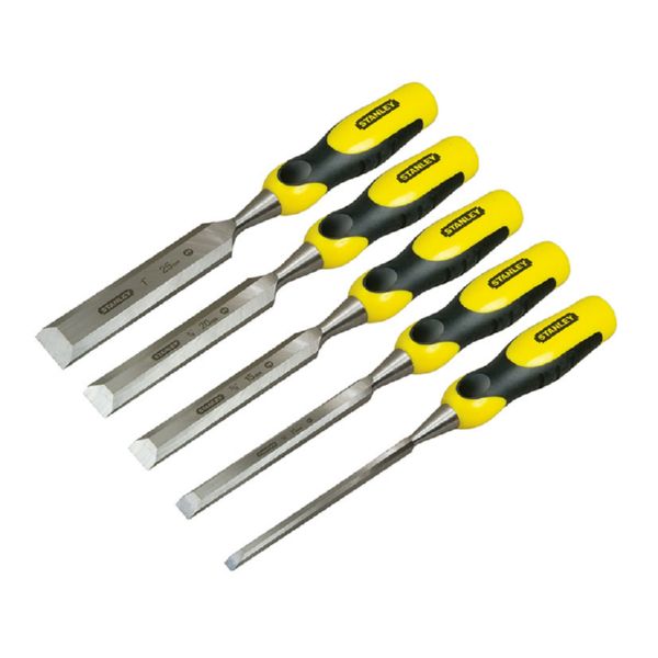Juego de formones Stanley&reg; Filo Biselado de 5 piezas 6, 10, 15, 20, 25mm