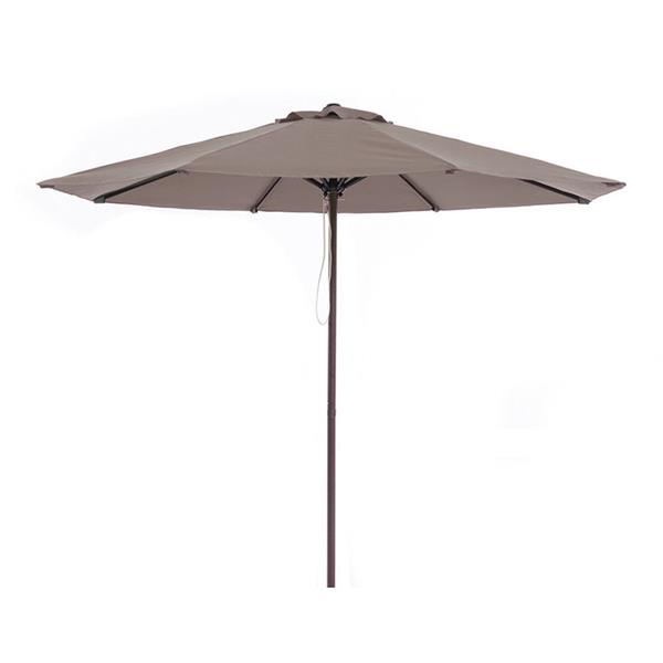 Parasol aluminio 3x3 m. Imitaci&oacute;n madera. Color crudo. Recli