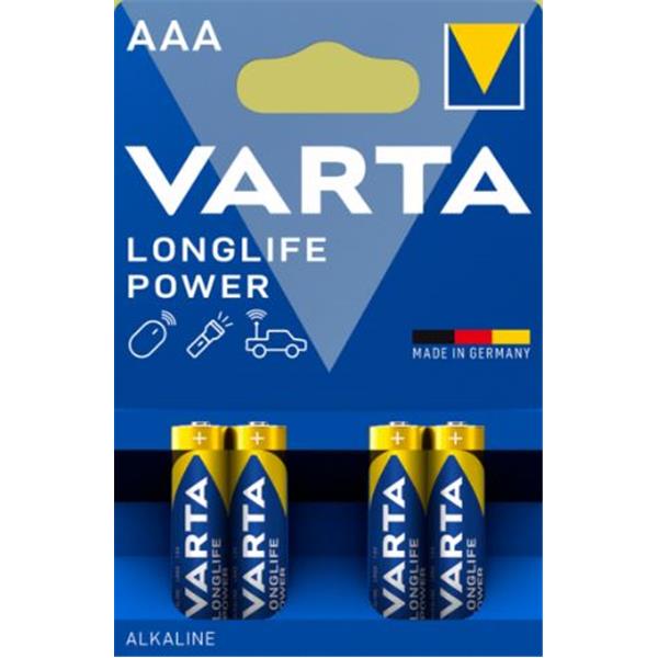 PILA ALCALINA VARTA LONGLIFE POWER 4903 AAA (blister 4 unidades)