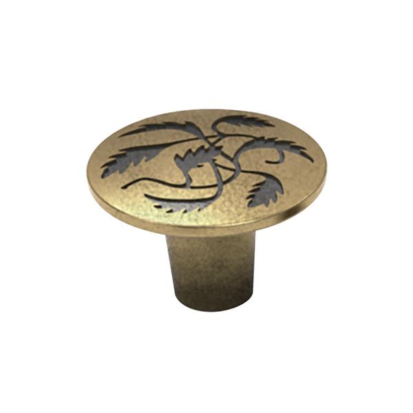 POMO BRONCE RUSTICO GRABADO &Oslash;36 MM.