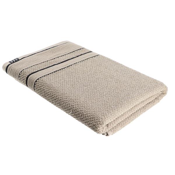 Toalla lavabo 70x130 cm. 100% algodon, beige / negro