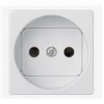 Base de enchufe bipolar 16 A 250V~ con dispositivo seguridad y embornamiento a tornillo blanco Simon 27 Play