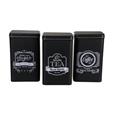 TARRO METALICO. JGO. 3 UNIDADES BLACK
