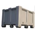 CONTENEDOR PLASTICO LISO CON RUEDAS NYLON