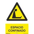 ADHESIVO PELIGRO ESPACIO CONFINADO 200X300mm