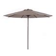 Parasol aluminio 3x3 m. Imitaci&oacute;n madera. Color crudo. Recli