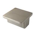 POMO 28X28 MM NIQUEL CEPILLADO BASE RECT